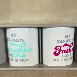 Neat Coffee Mug Set Father & Daughter